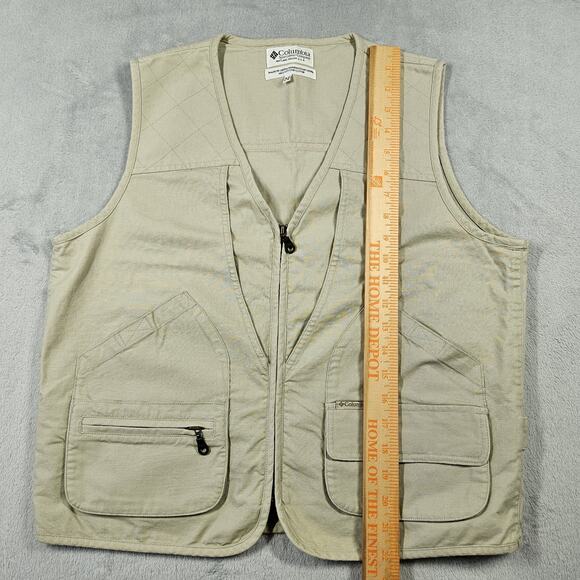 VTG Columbia Utility Vest Mens Size Med Sportswear Company Pockets Beige Fishing - Picture 13 of 13